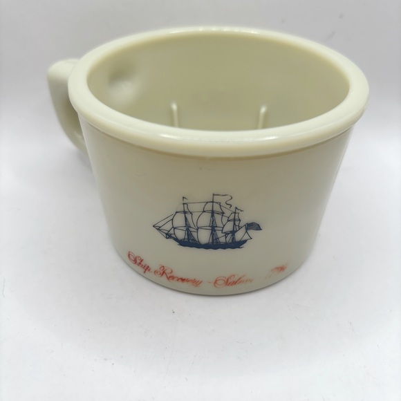 Old Spice VTG Red White Blue Ship Recovery Salem 1974 Shaving Mug 6 Old Spice - Picture 4 of 11